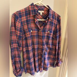 J.Crew flannel long sleeve button down